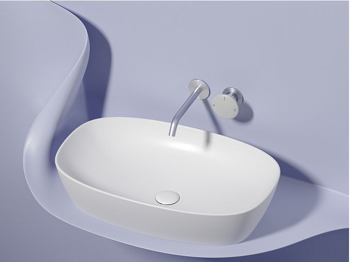 Умывальник CERAMICANOVA Element чаша накладная овальная (цвет Белый Матовый) CN6049MW