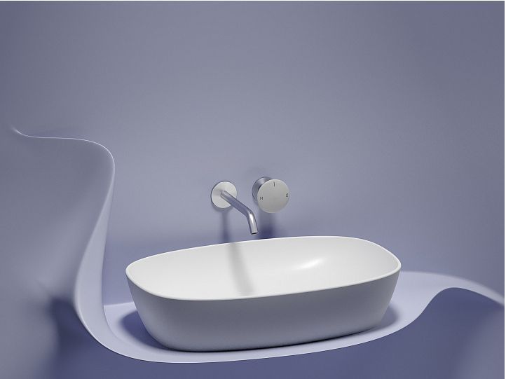 Умывальник CERAMICANOVA Element чаша накладная овальная (цвет Белый Матовый) CN6049MW