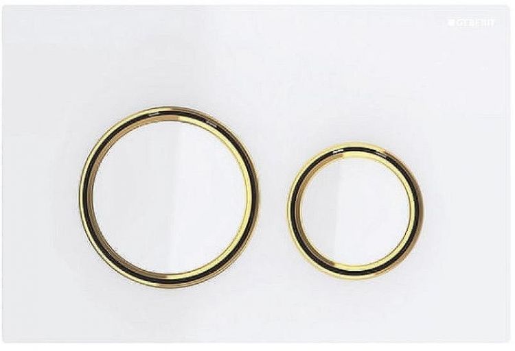 Клавиша смыва Geberit Sigma 21 115.652.SI.1 Белая Латунь