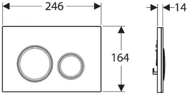 Клавиша смыва Geberit Sigma 21 115.652.SI.1 Белая Латунь