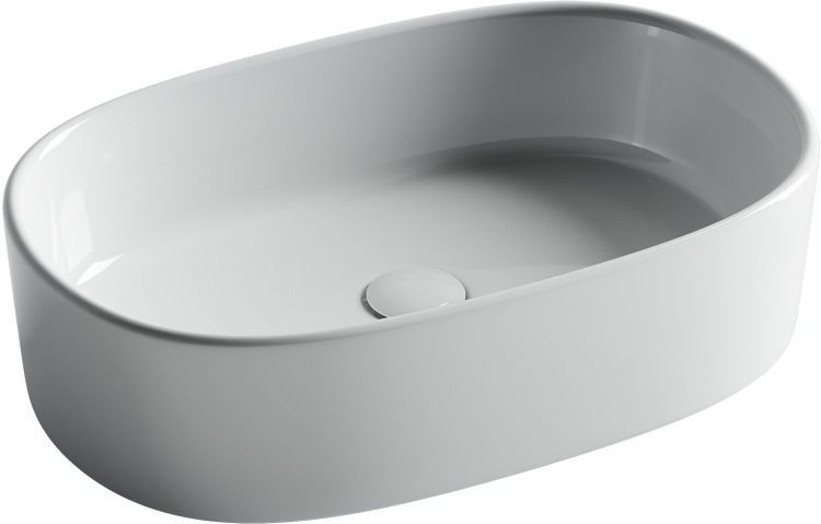 Раковина накладная SANCOS овальная 561x359x149, цвет белый, CN6075
