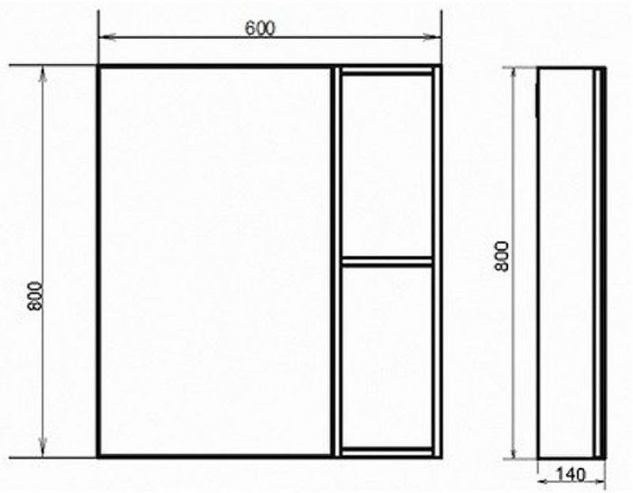 Зеркальный шкаф Comforty Осло 60 00-00006490 Бетон светлый