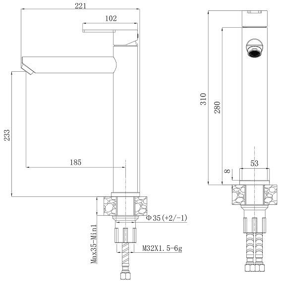 Смеситель для раковины Agger Easy A3112100 цвет Хром