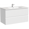 Тумба подвесная SANCOS Snob R 890х445х500, c двумя ящиками оснащенными доводчиками, Bianco,SNR90W