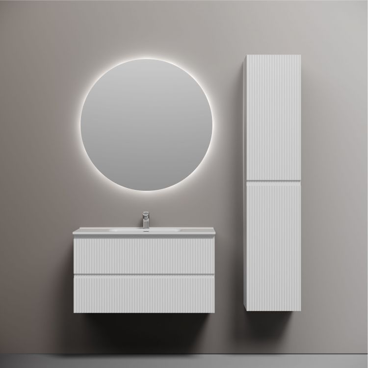 Тумба подвесная SANCOS Snob R 890х445х500, c двумя ящиками оснащенными доводчиками, Bianco,SNR90W