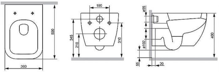 Унитаз AM.PM Gem FlashClean C901701SC подвесной с сиденьем Микролифт