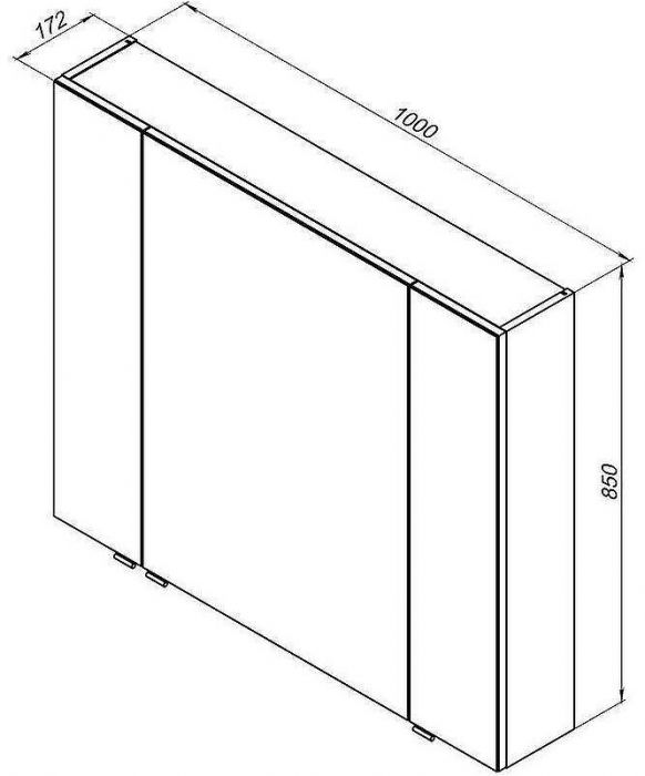 Зеркальный шкаф Aquanet Алвита 100 R 235344 Белый
