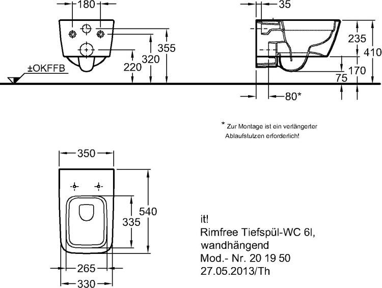 Унитаз подвесной Keramag it!, 201950000