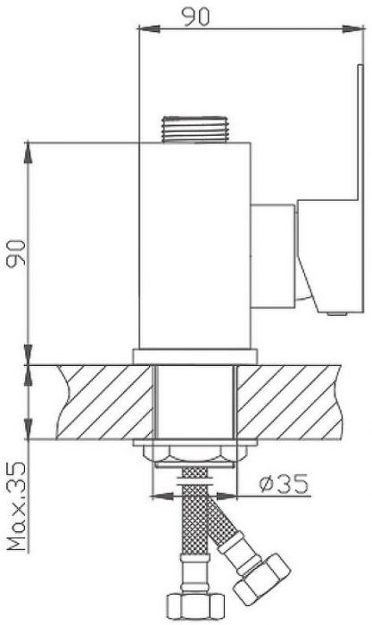 Смеситель для кухни Haiba HB73802 Нержавеющая сталь без излива