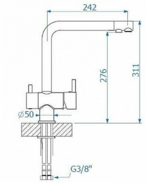 Смеситель для кухни Alveus Aquila G91 Carbon 1139808 Угольный