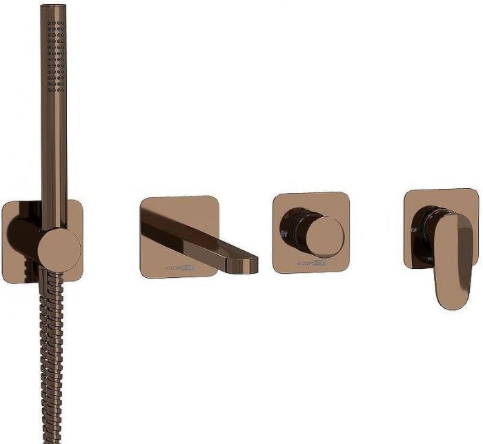 Смеситель для ванны WasserKRAFT Asphe A7751.287.289.290.292.291 Розовое золото