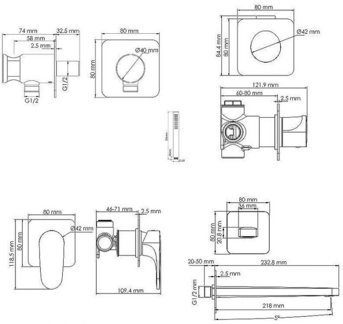 Смеситель для ванны WasserKRAFT Asphe A7751.287.289.290.292.291 Розовое золото