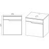 Тумба под раковину VIANT Куба 57 VKUB57N-T1STP подвесная Белая