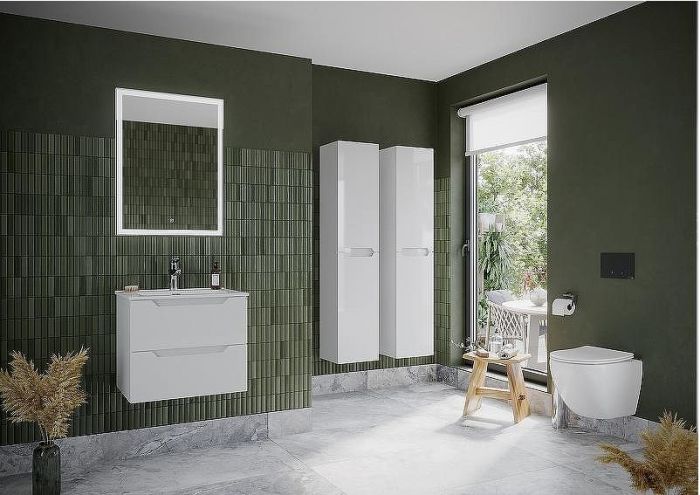 Шкаф пенал Sancos Norma 2.0 35 PNR2.035W подвесной Белый глянец