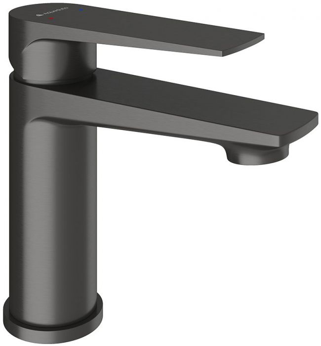 Смеситель для раковины S AQUEDUTO LINHA, оружейная сталь (LIN0145)