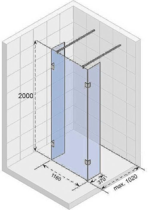Душевая перегородка Riho SZ Scandic NXT X202 116х37 G001050120 (GX00332C0) профиль Хром стекло прозрачное