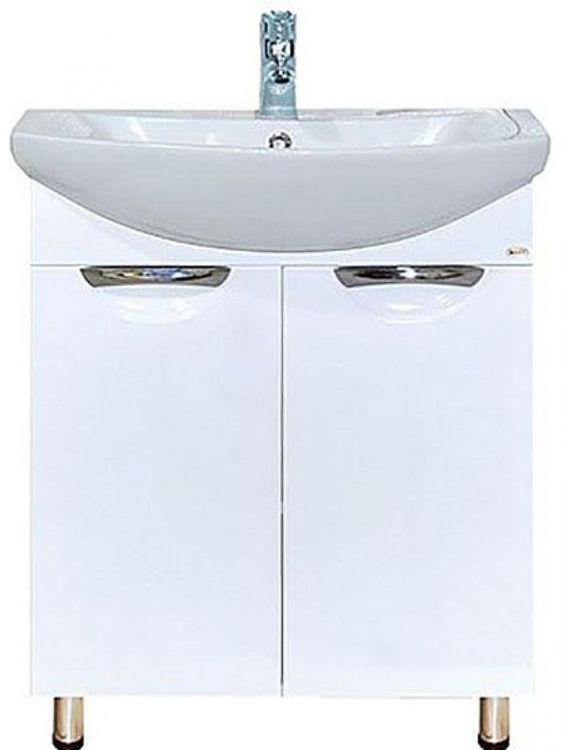 Тумба с раковиной Misty Лаванда 70 СО000008174 Белая