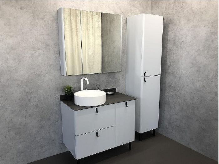 Шкаф пенал Comforty Сорренто 40 00-00000818 Светло серый