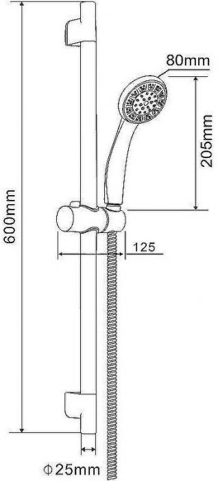 Душевой гарнитур Orange OneLife OL11b Черный матовый