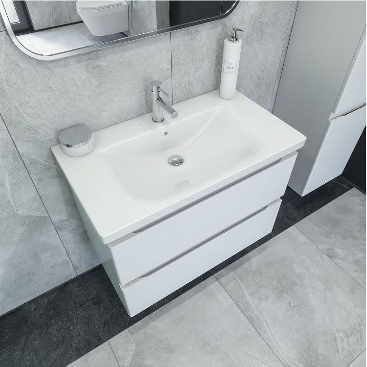 Тумба под раковину Caprigo Forte 80 36112-SF027 подвесная цвет Белый Тумба под раковину Caprigo Forte 80 36112-SF027 подвесная цвет Белый