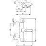 Смеситель для ванны E.C.A. Thermostatic 102102340EX с термостатом Хром