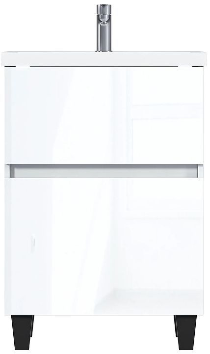 Тумба под раковину 1MarKa Aris 60Н Ц0000035775 цвет Белая аляска Белый глянец