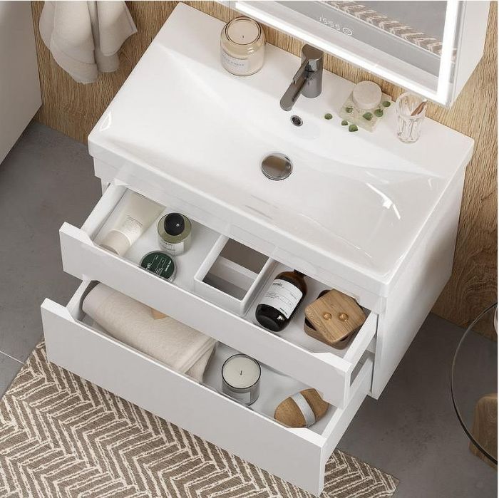 Тумба под раковину Equil Corner 60 tpCRNR60.2Y-06 подвесная цвет Белый