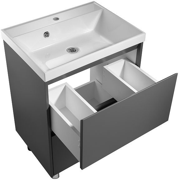 Тумба под раковину Stella Polar Борнео 60 SP-00001385 цвет Графит матовый
