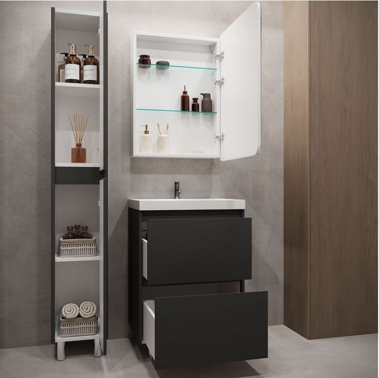 Тумба под раковину Stella Polar Борнео 60 SP-00001385 цвет Графит матовый