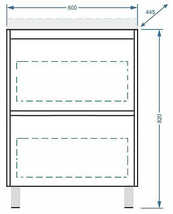 Тумба под раковину Stella Polar Борнео 60 SP-00001385 цвет Графит матовый