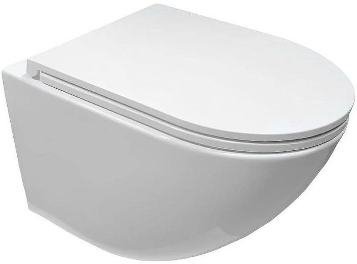 Комплект унитаза Ceruttispa B-2376-3 7183 с инсталляцией Berges Atom 410 040340 с сиденьем Микролифт и Черной матовой клавишей смыва