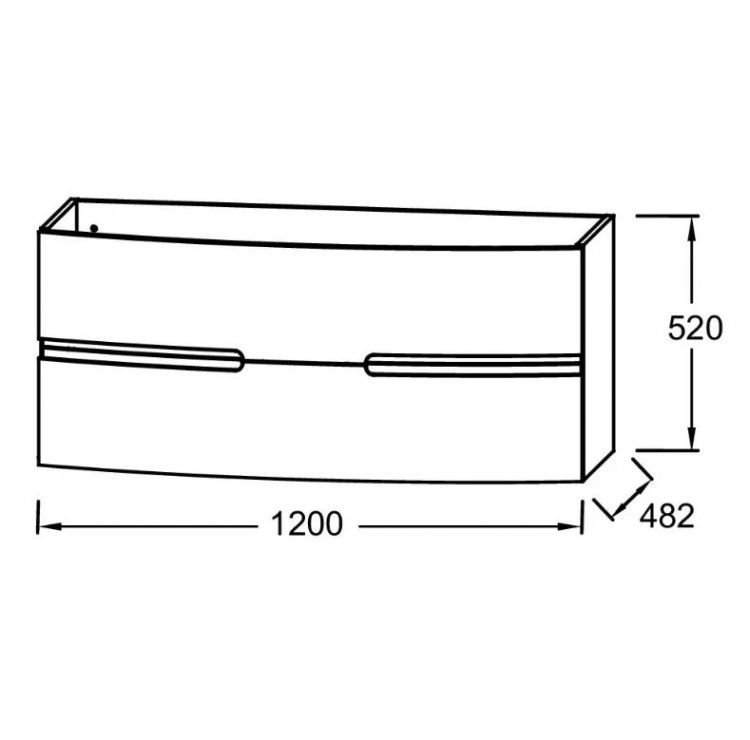 Тумба под раковину Jacob Delafon Nona 120 см EB1890RU-G1A, глянцевый телесный