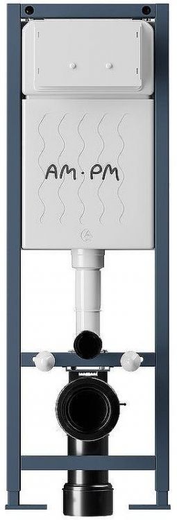 Комплект унитаза с инсталляцией AM.PM Like IS110351.801900 с сиденьем Микролифт и клавишей смыва Хром глянцевый