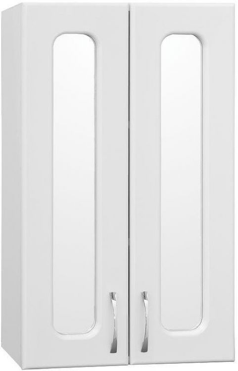 Подвесной шкаф Style Line Эко Стандарт 48 со стеклом Белый глянец