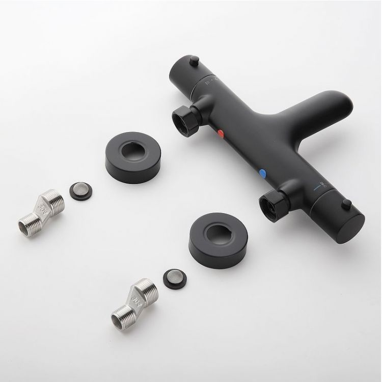 Смеситель для ванны Abelsberg Perfecta INF61101MB с термостатом цвет Вулканический черный Смеситель для ванны Abelsberg Perfecta INF61101MB с термостатом цвет Вулканический черный