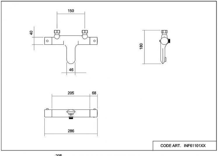Смеситель для ванны Abelsberg Perfecta INF61101MB с термостатом цвет Вулканический черный Смеситель для ванны Abelsberg Perfecta INF61101MB с термостатом цвет Вулканический черный