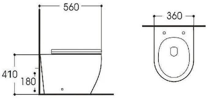 Унитаз Aquatek Европа AQ1902-00 приставной с сиденьем Микролифт