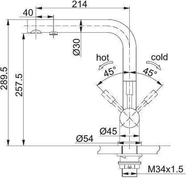 Смеситель для кухни Franke Atlas 120.0179.978 цвет Сталь