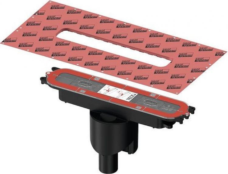 Сифон для душевого лотка Tece 673003 вертикальный без декоративной решетки