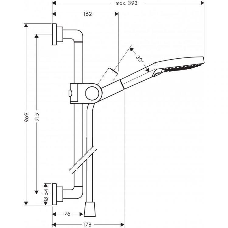 Душевой набор AXOR Citterio с ручным душем Raindance S 120 Air 3jet 1/2 под сталь 27991800 Душевой набор AXOR Citterio с ручным душем Raindance S 120 Air 3jet 1/2 под сталь 27991800