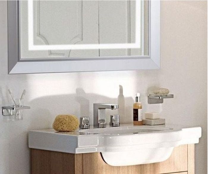 Зеркало Laufen LB 3 75 с подсветкой Хром матовый