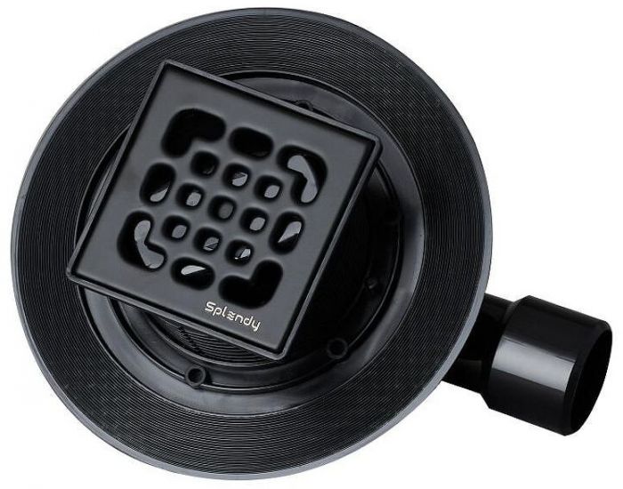 Душевой трап Splendy Faith 100x100 FA304GKYBM с решеткой цвет Черный матовый