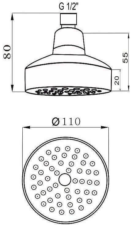 Верхний душ D-Lin D61052 цвет Серый