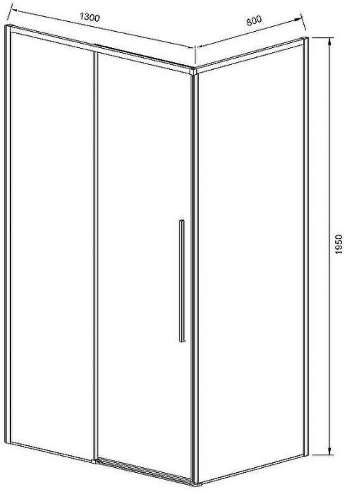 Душевой уголок Vincea Slim-N 130x80 VSR-4SN8013CLGM профиль Вороненая сталь стекло прозрачное