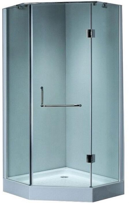 Душевой уголок Grossman GR-8090 185х90 профиль Белый/Хром стекло прозрачное