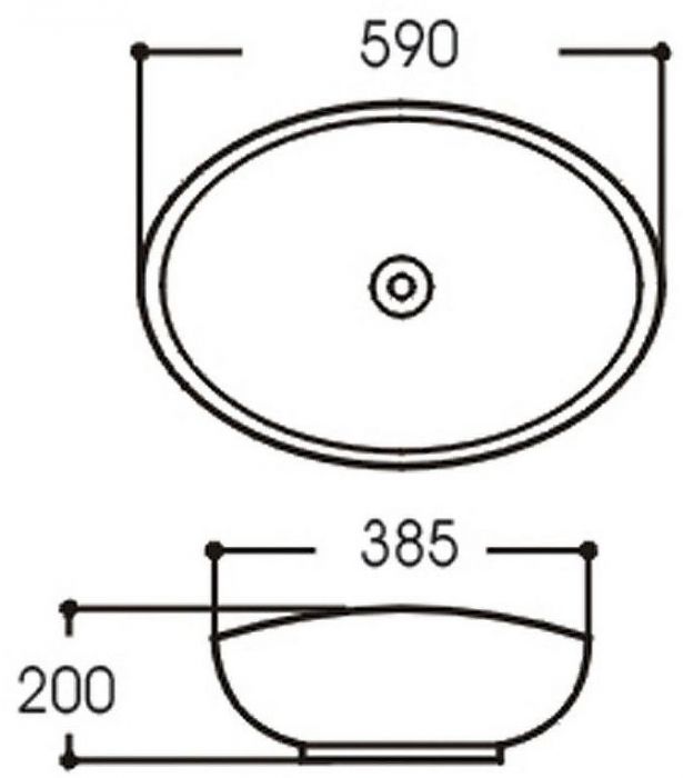 Раковина-чаша WellWant 59 WWRD1254W Белая