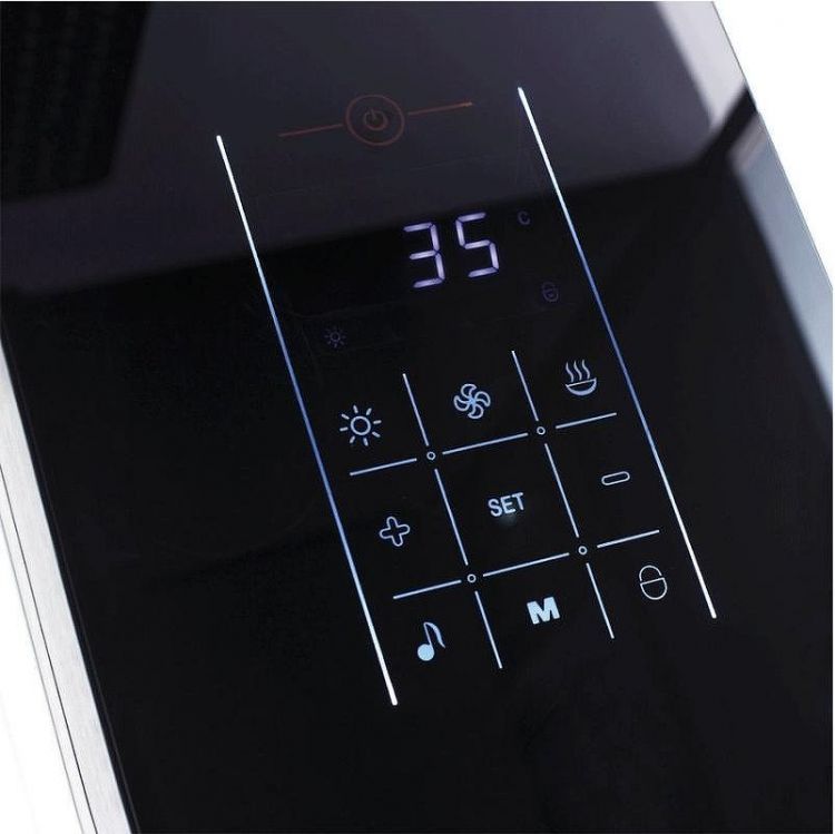 Душевая кабина Orans 150x100 R 89102rb с баней профиль Черный задние стенки Черные