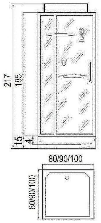 Душевая кабина River Tana 90x90 10000000930 с поддоном