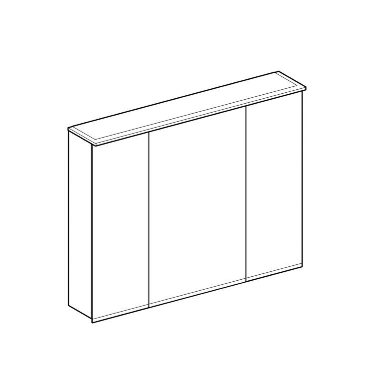 Зеркальный шкафчик Geberit Option Plus с подсветкой 90х70х15 [500.594.00.1]