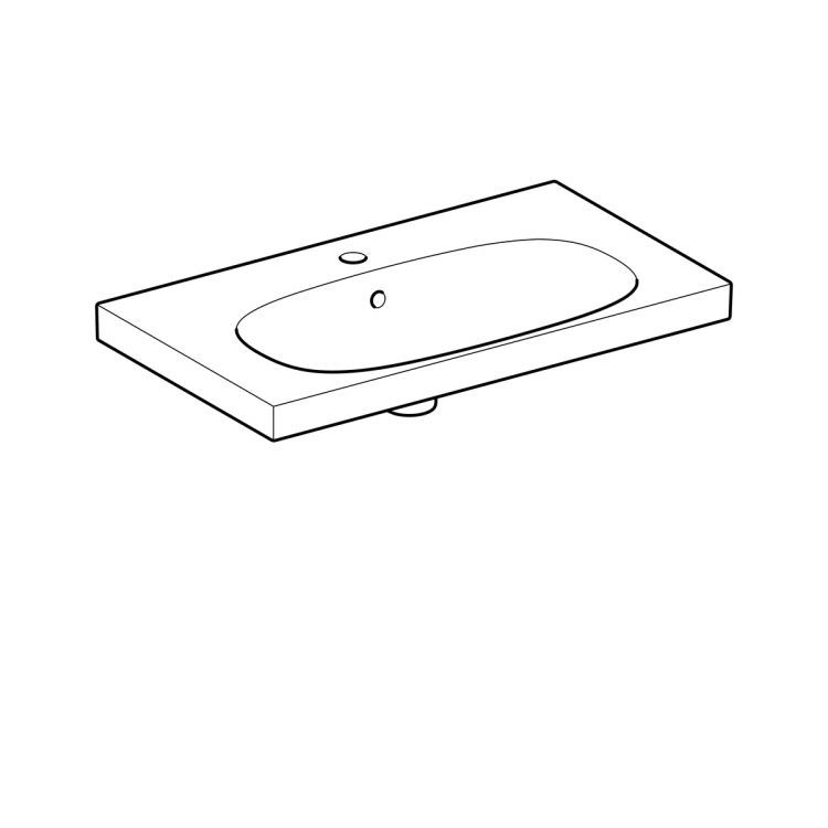 Раковина Geberit Acanto, 500.632.01.2 Раковина Geberit Acanto, 500.632.01.2